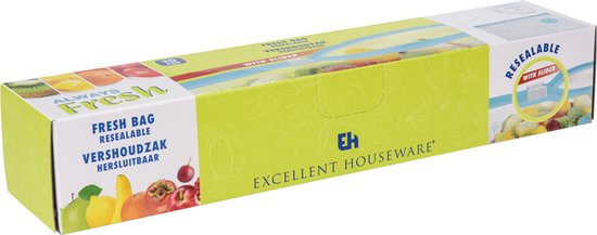 Sacs pour aliments frais Cuisine/congélateur - 80x pièces - Capacité 1,2 litre - 20 x 21 cm - transparent - sacs de congélation - conserver les aliments hermétiquement