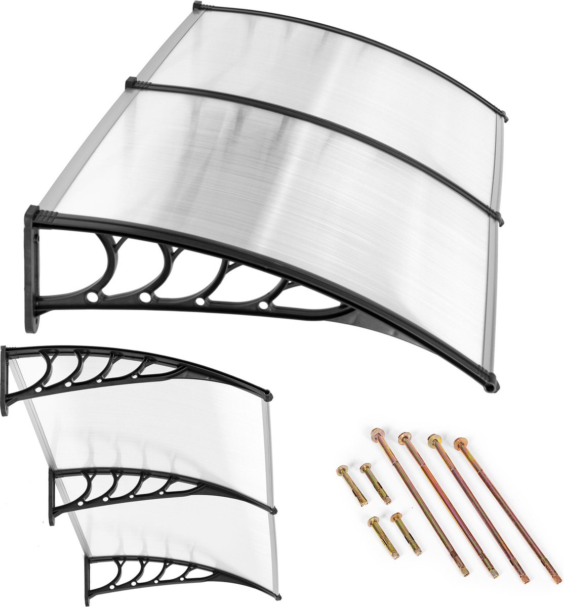 Luifel - dubbele deurluifel - polycarbonaat - 96x196,5x27 cm