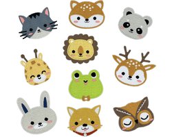Mooie patches - diverse collectie 10 delige set – Leuke dierenserie - Kleding Patches - Patches - Strijk Embleem - stof & strijk applicatie - Versiering Voor Kleding