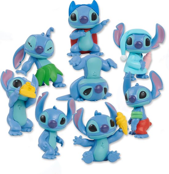 Disney Stitch - Set van 8 Stitch Speelfiguren