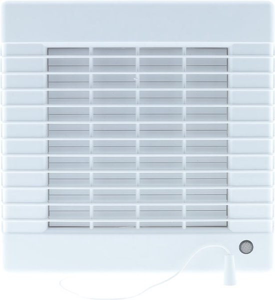 MKK Badkamerventilator met bewegingsmelder en automatische lamellen in