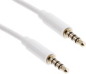 5X 1M AUX kabel 3,5mm audio adapter universeel wit | 5 STUKS