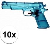 10x Blauw speelgoed waterpistolen 20 cm