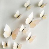 3D Witte Vlinders Muur Sticker / Muurdecoratie - Kinderkamer & Babykamer