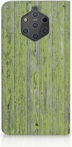 Nokia 9 PureView Standcase Hoesje Design Green Wood