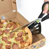 2-In-1 RVS Pizzaschaar Met Pizzaschep - Pizzasnijder Schaar Met Pizza Schep