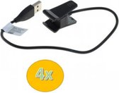 4x Fitbit Ace USB oplaadkabel Zwart