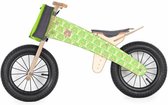 Houten loopfiets groen 2 jaar tot 5 set bears met tasje en dragband DIPDAP