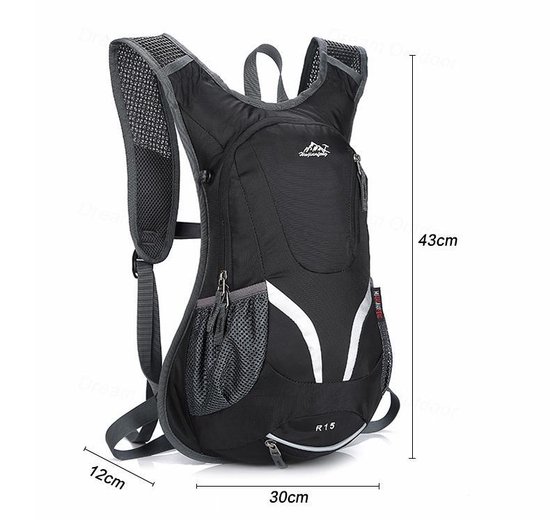 Lichtgewicht Backpack - Fietsrugzak - Waterdicht - Zwart | bol.com