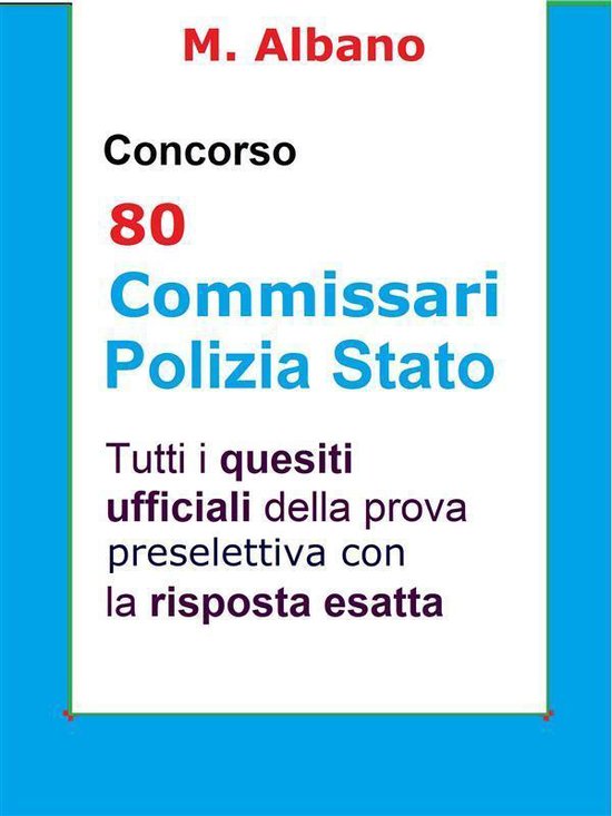 Concorso 80 Commissari Polizia di Stato - cover