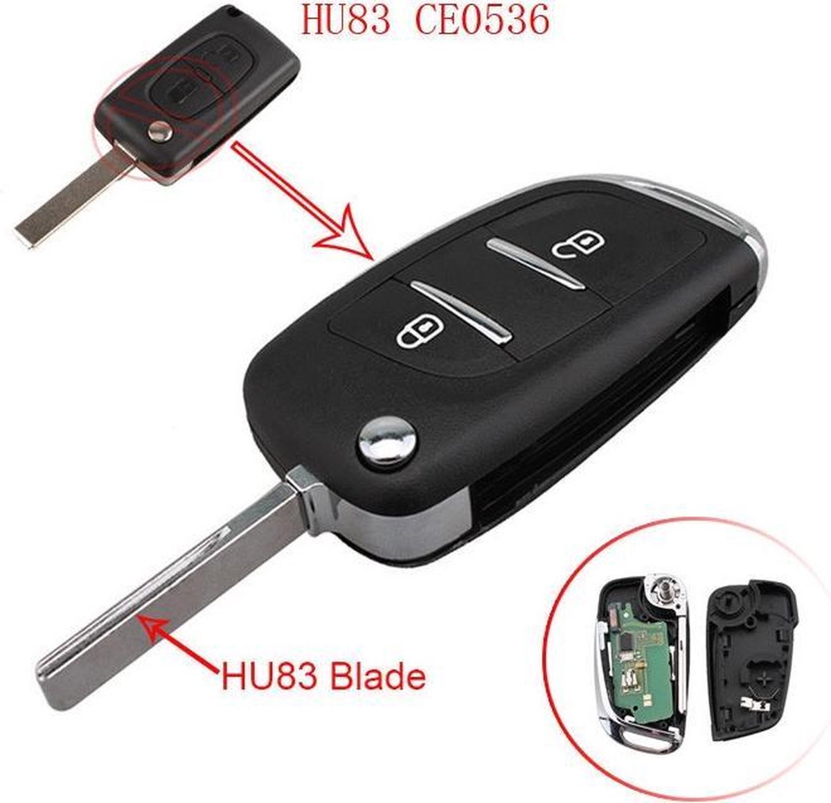 autosleutel smartkey passend voor Peugeot 207 307 308 407 remote key |  bol.com