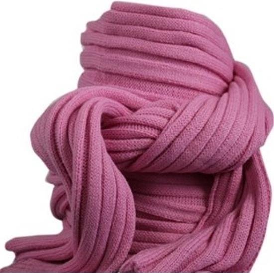 Gebreide sjaal roze voor volwassenen | bol.com