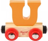 Bigjigs - Rails - Naamtrein - Letter U - Rood