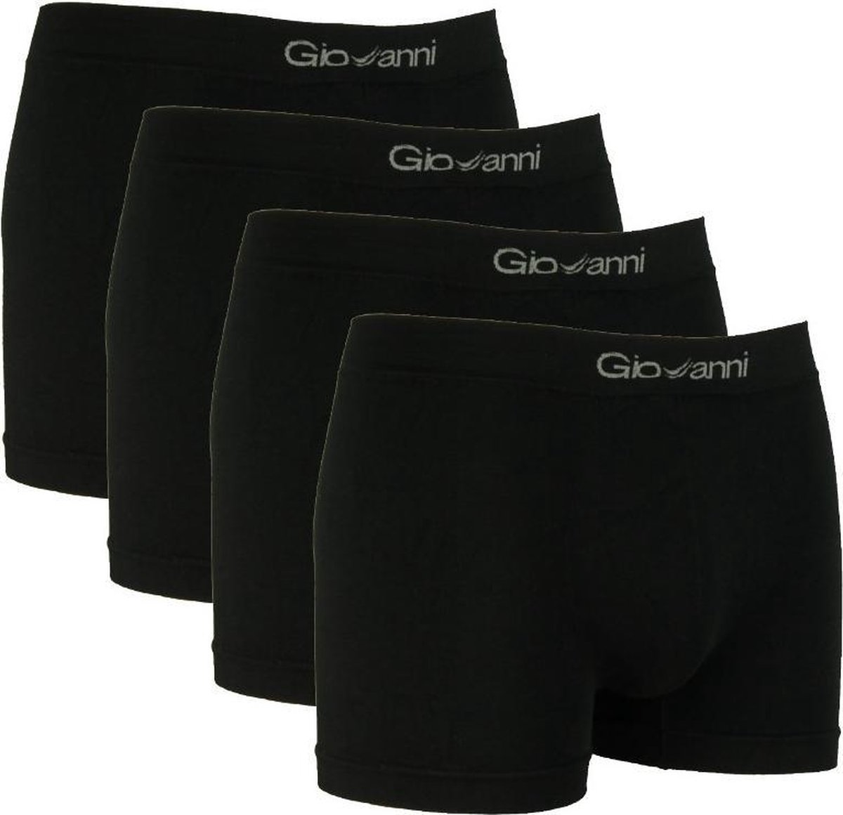 Giovanni heren boxershorts 'Naadloos Pakket' zwart maat M 4-Pack | bol.com