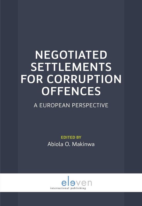 Negotiated settlements for corruption offences - cover