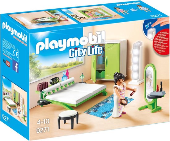 PLAYMOBIL City Life Slaapkamer met make-up tafel - 9271 | bol.com