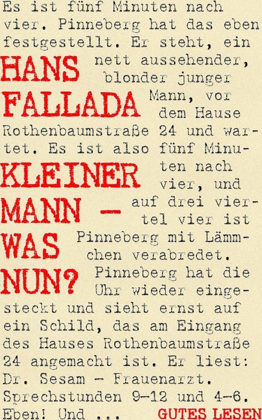 Kleiner Mann was nun? (ebook), Hans Fallada 9783744894722 Boeken Kleiner Mann was nun? (ebook), Hans Fallada 9783744894722 Boeken