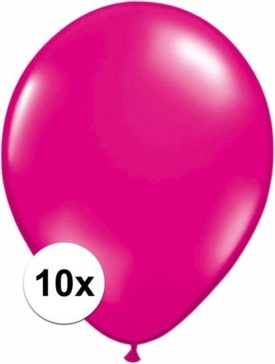 Magenta roze ballonnen 10 stuks