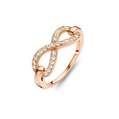 New Bling 9NB-0174-54 - Zilveren ring - zirkonia infinity - maat 54 - rosékleurig