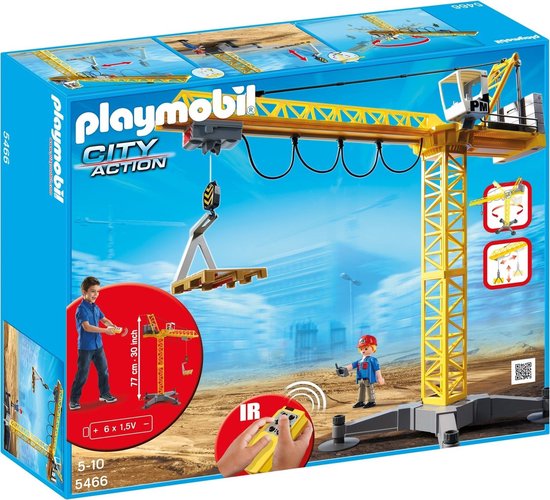 Playmobil Grote hijskraan met IR-afstandsbediening - 5466 | bol.com