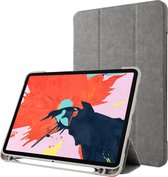 Apple iPad Pro 2018  12.9 Inch PU Leren 3-Fold Tablet Hoes - Case - Cover - Grijs