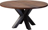 Table du Sud - Noten ronde tafel - XX metaal 130 cm