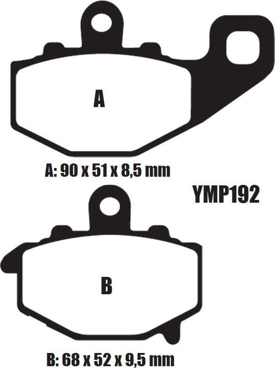 Plaquettes de frein moto arrière Kawasaki ZZR 600 1993-2007 ZZR600 YMP192 plaquette de frein frein arrière