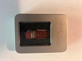 USB-stick 128 GB leer bruin/ zwart