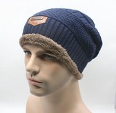 AA Commerce Bonnet Gebreide Heren Muts - Beanie - Blauw