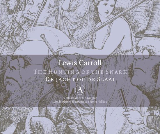 Page de titre de "The Hunting of the Snark" par Lewis Carroll, avec des illustrations de Henry Holiday.