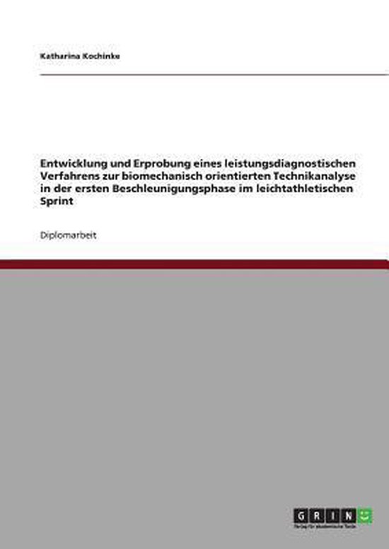 Entwicklung und Erprobung eines leistungsdiagnostischen Verf ... - cover