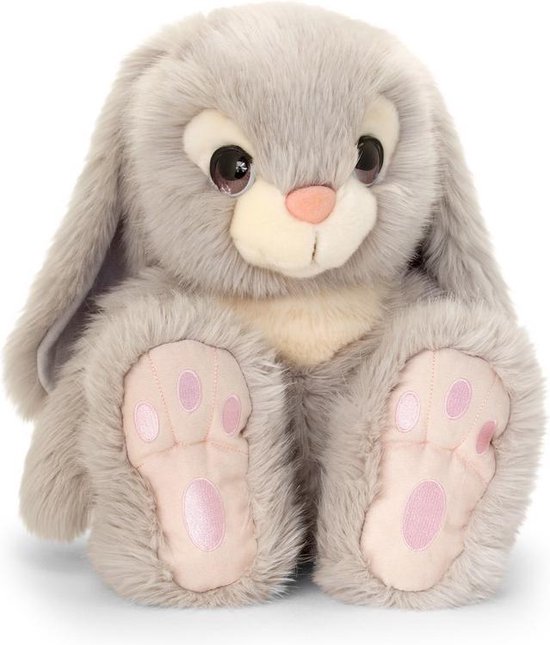 Keel Toys pluche konijn grijs konijnen knuffel 25 cm - Konijnen  knuffeldieren -... | bol.com