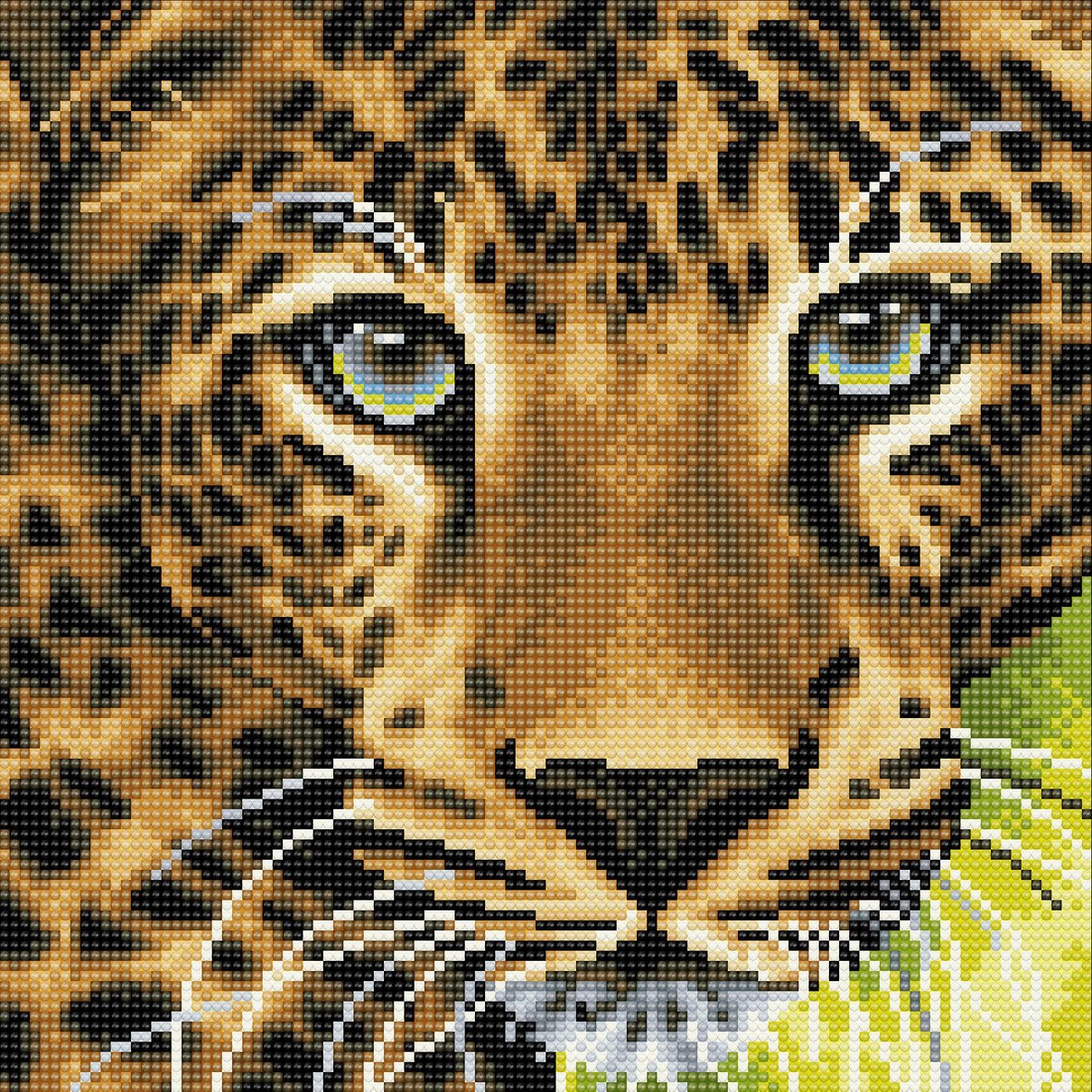 Vedes diamond painting luipaard 30x30 cm kristal kunstwerk canvas.