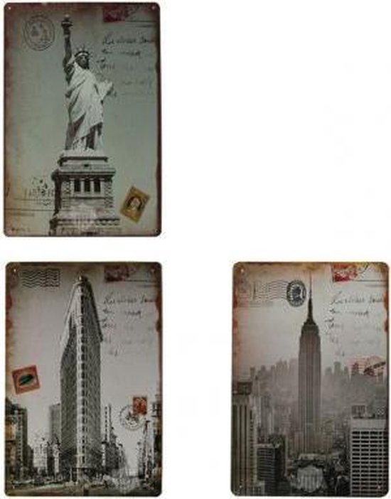 Signs-USA New York - Retro Wandbord - Metaal - 30x20 cm