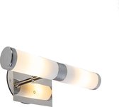 QAZQA bath - Moderne Wandlamp voor binnen voor badkamer - 2 lichts - D 112 mm - Chroom -