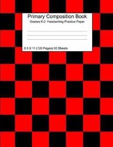 Primary Composition Notebook Grades K-2 Handwriting Practice Paper 8.5 X 11 120 Checkered