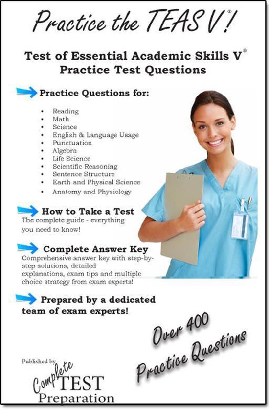 Practice the TEAS V®: Test of Essential Academic Skills Pra ... - cover