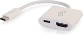 Cbl/USB-C to HDMI+USB-C Charging White