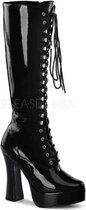 Pleaser - ELECTRA-2020 Kniehoge laarzen - US 15 - 46 Shoes - Zwart
