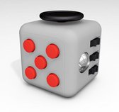 Fidget Cube grijs/zwart/rood