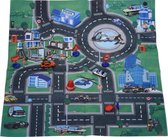 Free And Easy Speelmat Met Vier Auto' S Politiebureau 70 X 80 Cm