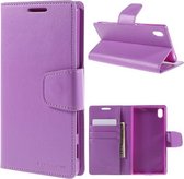 Goospery Sonata Leather case hoesje Sony Xperia Z5 Compact paars