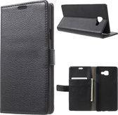 Litchi Cover wallet case hoesje Samsung Galaxy A5 2016 zwart