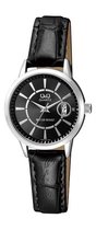 Q&Q Dames horloge -zwart met datum -A457J302Y