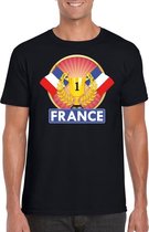 Zwart Frankrijk supporter kampioen shirt heren 2XL