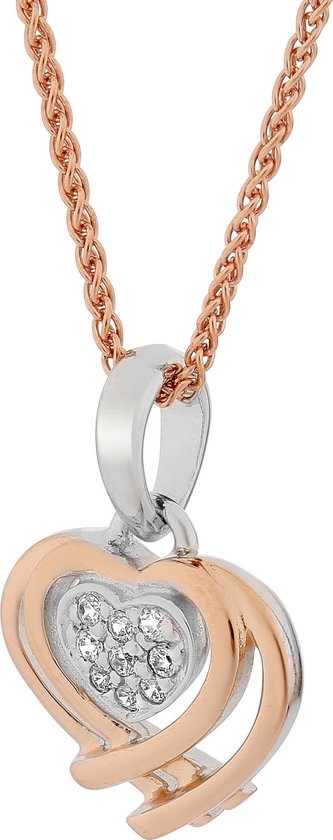 Orphelia ZH-7368 RG - Hanger Hart + ketting - Zilver 925 Rosé - Zirkonia - 45 cm