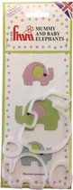 FMM Moeder en Baby Olifant Uitsteker Set/4