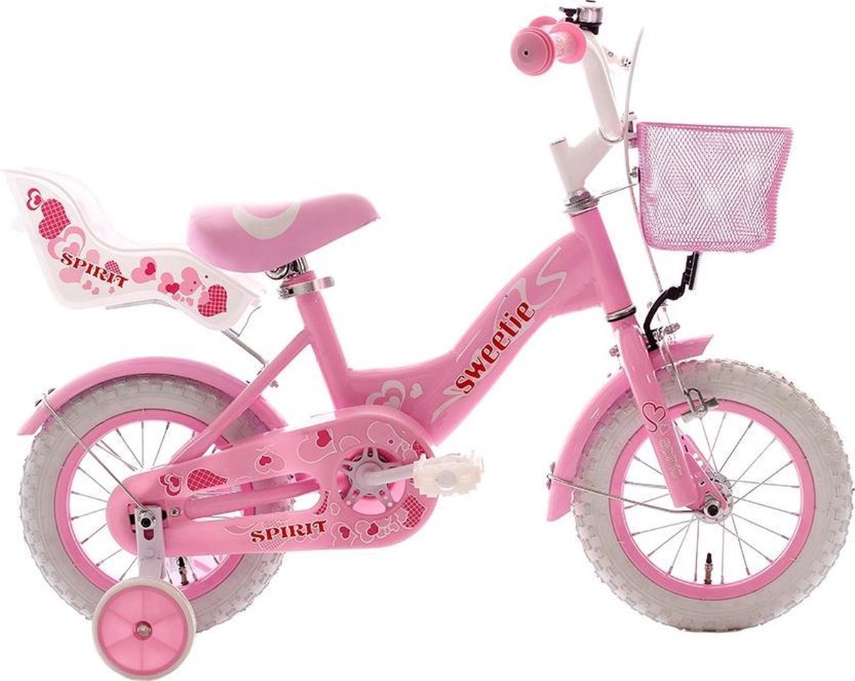 Spirit Bikes Spirit Sweetie Meisjesfiets Licht-Roze 12 inch Kinderfiets