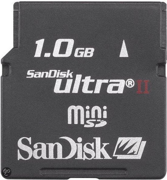 sticker Gewoon Sterkte SanDisk Mini SD Card 1 GB Ultra II - geheugenkaart | bol.com
