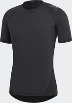 adidas AlphaSkin Tee Short Sleeve Fitnessshirt Heren - Black